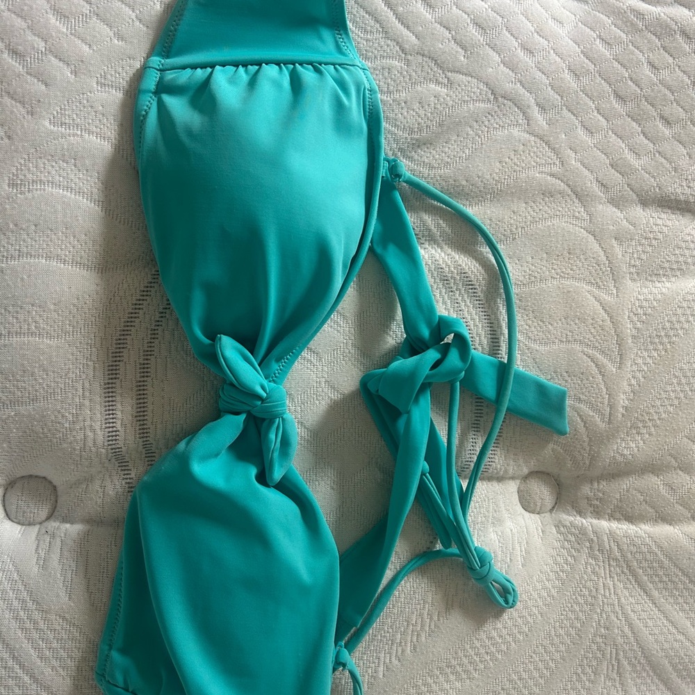 Aerie Aqua Bikini Top strapless size L